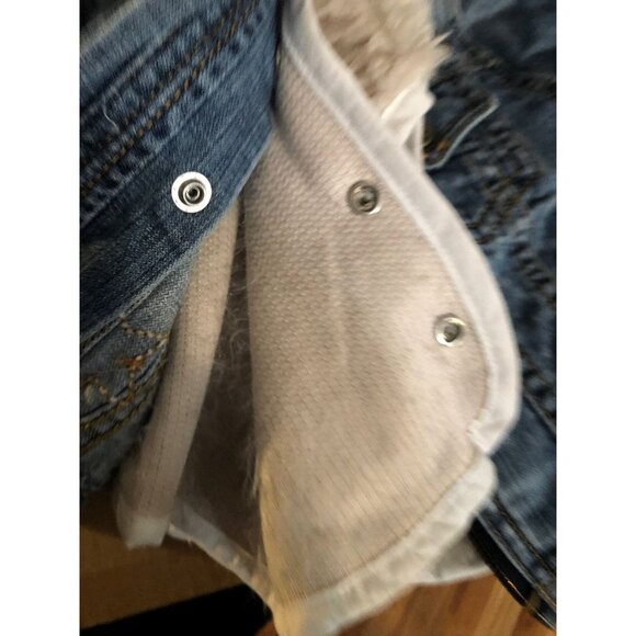 Gap Size 3 Jean Jacket With Removable Fuzzy Vest Liner - Picture 7 of 8